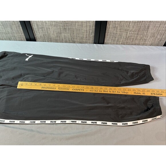 PUMA Men’s Performance Jogger Pants Black /White - L - DrawString Logo (SU2) - Picture 4 of 5